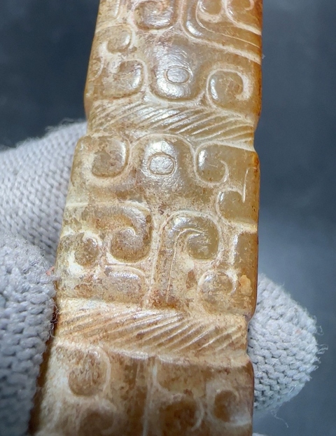 古玩玉器仿古做舊玉勒子真品鑒賞圖