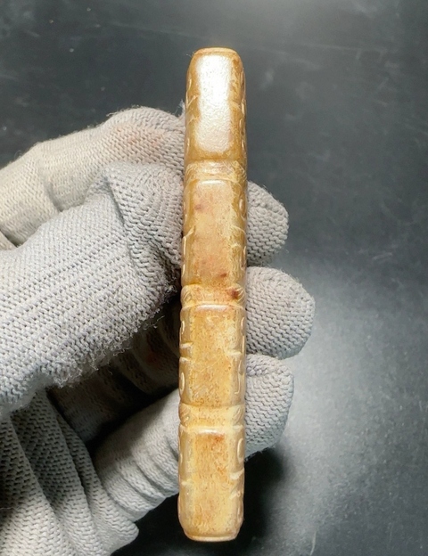 古玩玉器仿古做舊玉勒子真品鑒賞圖