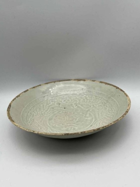 古玩陶瓷南定印花盤真品鑒賞圖