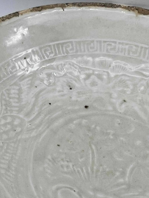 古玩陶瓷南定印花盤真品鑒賞圖