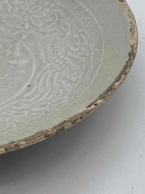 古玩陶瓷南定印花盤真品鑒賞圖