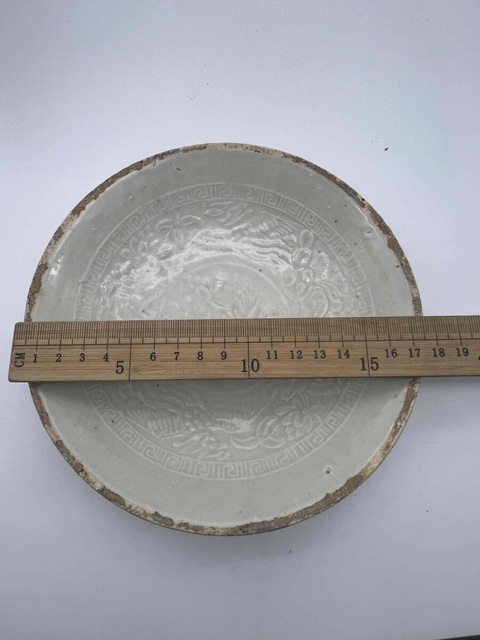 古玩陶瓷南定印花盤真品鑒賞圖