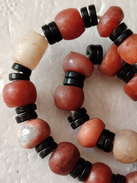 古玩玉器紅瑪瑙珠手串真品鑒賞圖