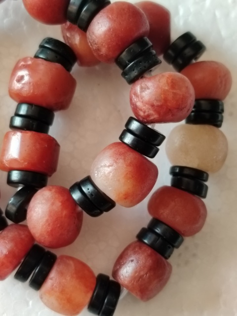 古玩玉器紅瑪瑙珠手串真品鑒賞圖