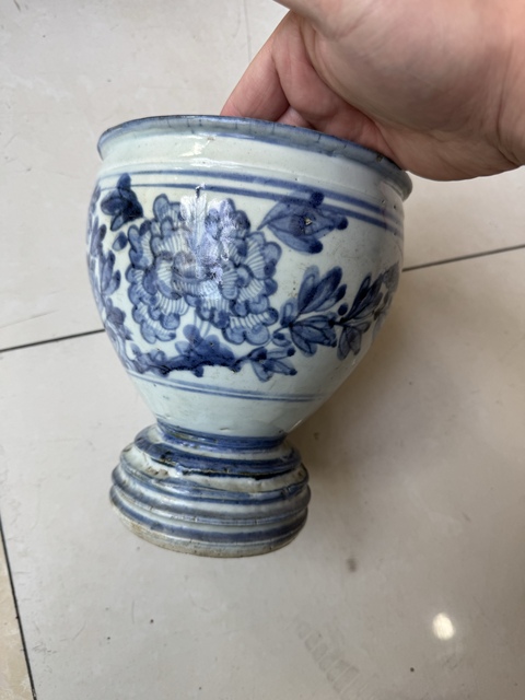 古玩陶瓷明末清初青花真品鑒賞圖