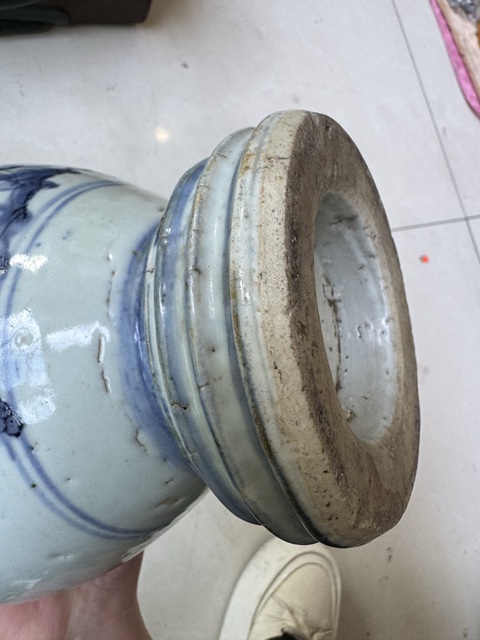 古玩陶瓷明末清初青花真品鑒賞圖