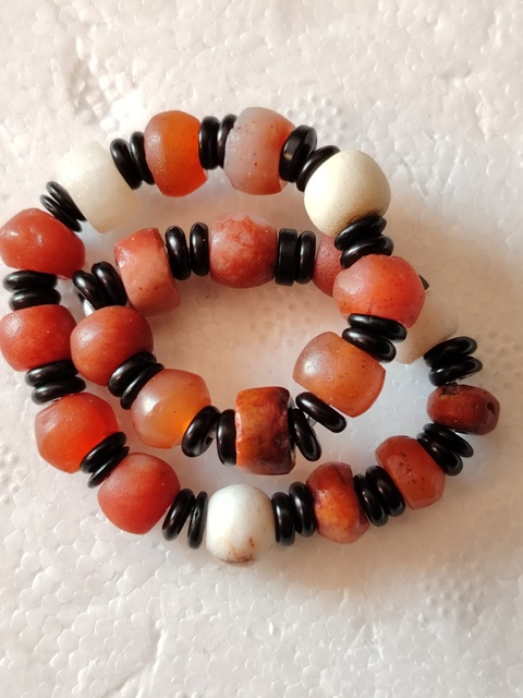 古玩玉器紅瑪瑙珠手串真品鑒賞圖