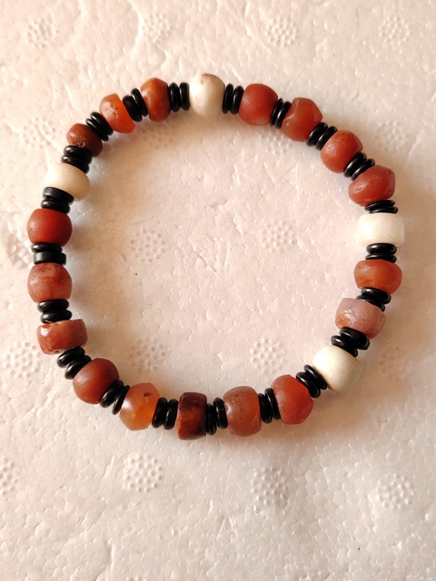 古玩玉器紅瑪瑙珠手串真品鑒賞圖