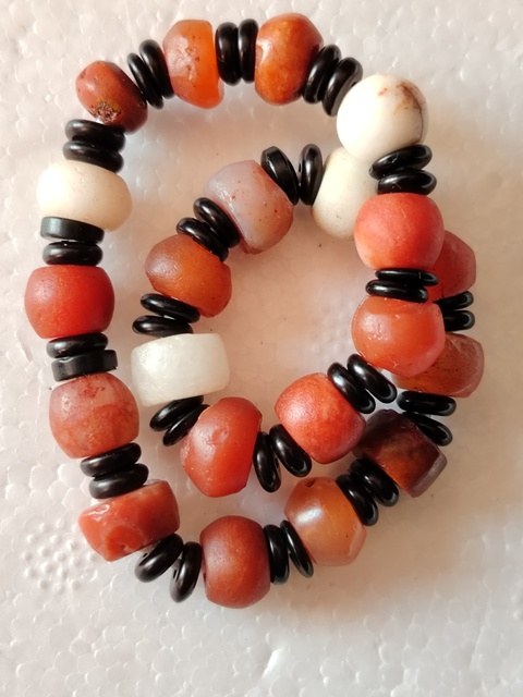 古玩玉器紅瑪瑙珠手串真品鑒賞圖