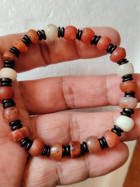 古玩玉器紅瑪瑙珠手串真品鑒賞圖