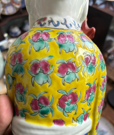 古玩陶瓷民國 粉彩壽星擺件真品鑒賞圖