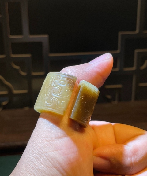 古玩玉器仿古玉玦型件真品鑒賞圖