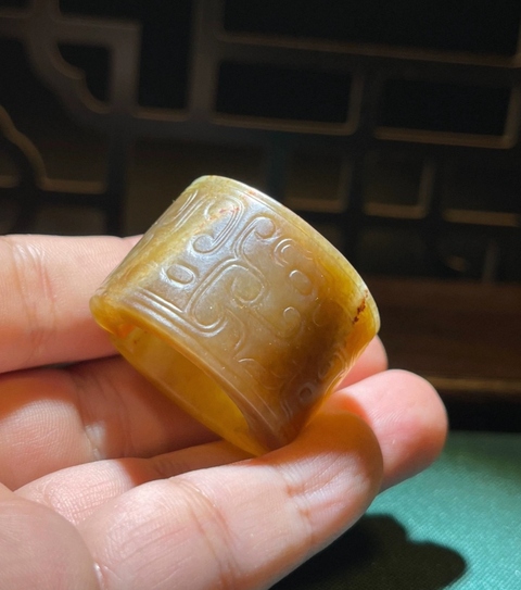 古玩玉器仿古玉玦型件真品鑒賞圖