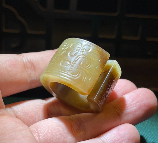 古玩玉器仿古玉玦型件真品鑒賞圖