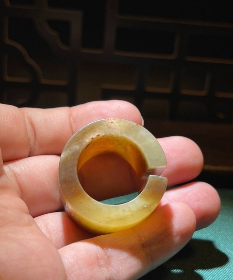 古玩玉器仿古玉玦型件真品鑒賞圖