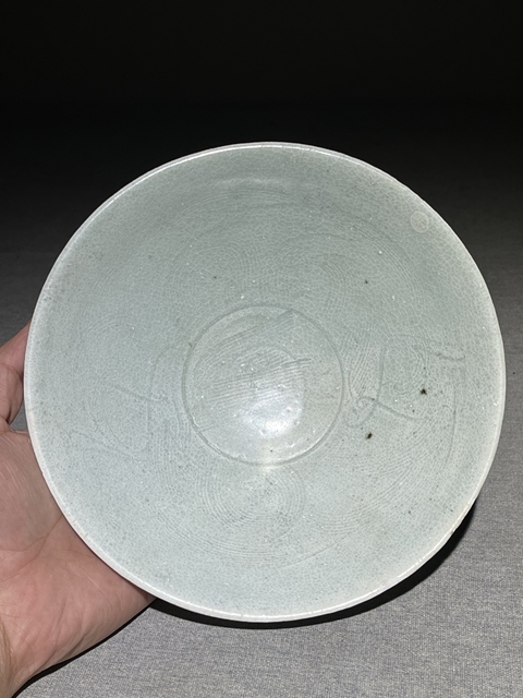 古玩陶瓷【館藏級精品】宋 青白瓷劃花斗笠碗【頂級釉水】【收藏價值極高】拍賣，當前價格0元