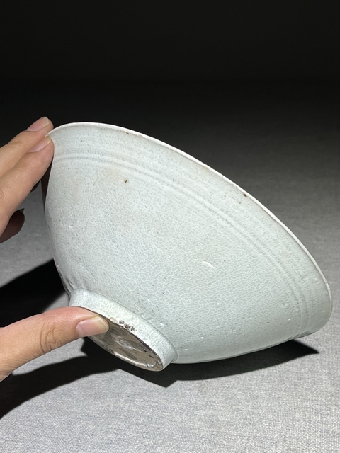 古玩陶瓷【館藏級精品】宋 青白瓷劃花斗笠碗【頂級釉水】【收藏價值極高】拍賣，當前價格0元