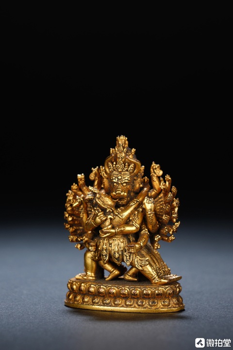 古玩銅器銅大威德金剛像真品鑒賞圖