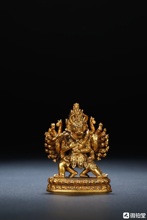 古玩銅器銅大威德金剛像真品鑒賞圖