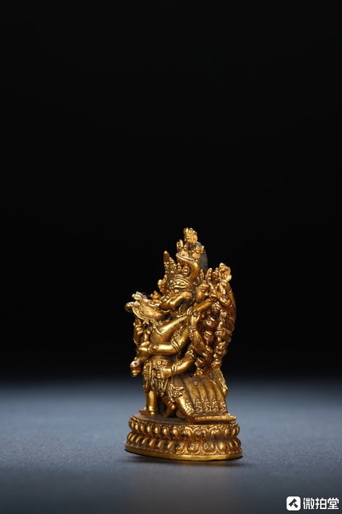 古玩銅器銅大威德金剛像真品鑒賞圖