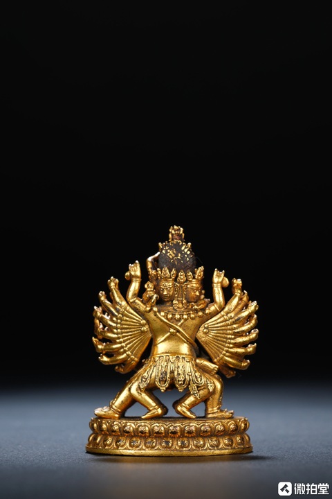 古玩銅器銅大威德金剛像真品鑒賞圖