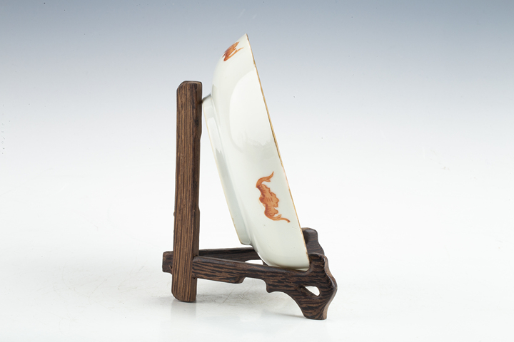 古玩陶瓷清光緒·粉彩九桃紋盤（官）真品鑒賞圖