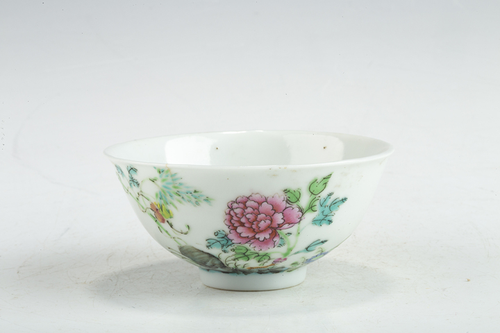 古玩陶瓷民國·粉彩癩瓜福祿紋茶圓真品鑒賞圖