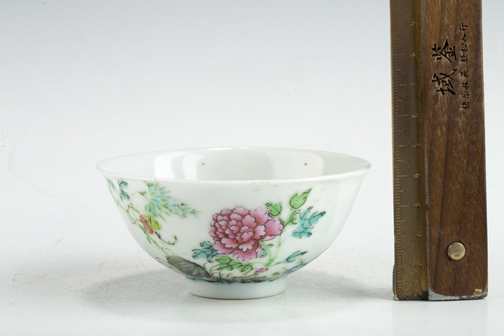 古玩陶瓷民國·粉彩癩瓜福祿紋茶圓真品鑒賞圖