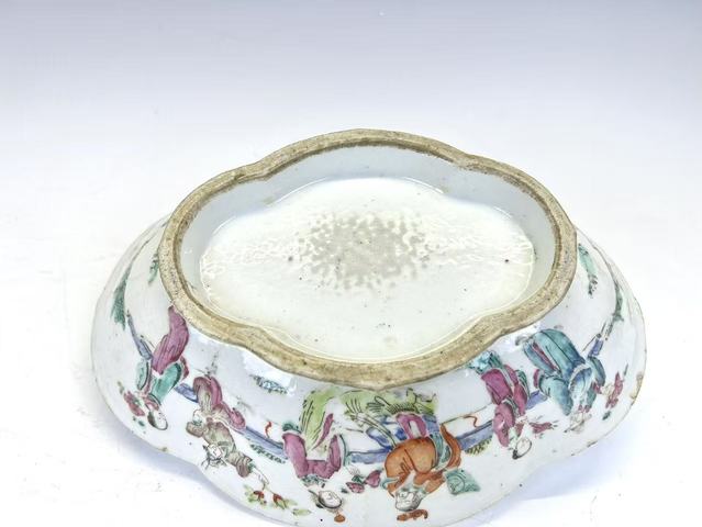 古玩陶瓷晚清·粉彩十二花神貢盤真品鑒賞圖