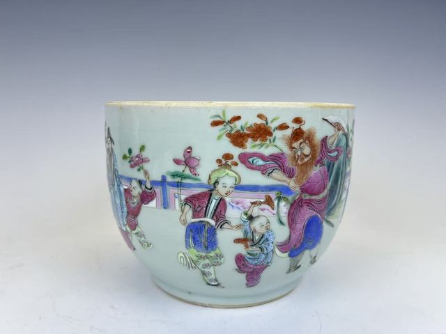 古玩陶瓷清中期·粉彩十二花神粥罐拍賣，當前價格3552元