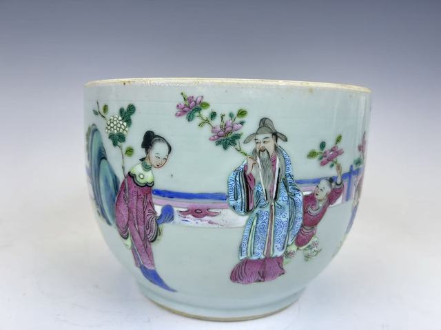 古玩陶瓷清中期·粉彩十二花神粥罐拍賣，當前價格3552元