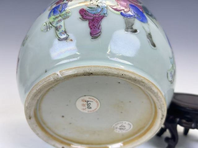 古玩陶瓷清中期·粉彩十二花神粥罐拍賣，當前價格3552元