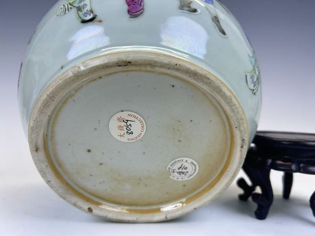 古玩陶瓷清中期·粉彩十二花神粥罐拍賣，當前價格3552元