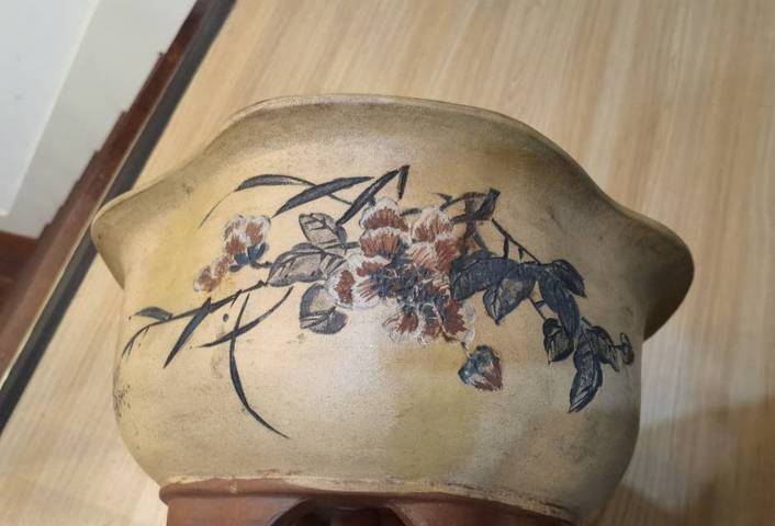 古玩雜項紫砂花盆真品鑒賞圖