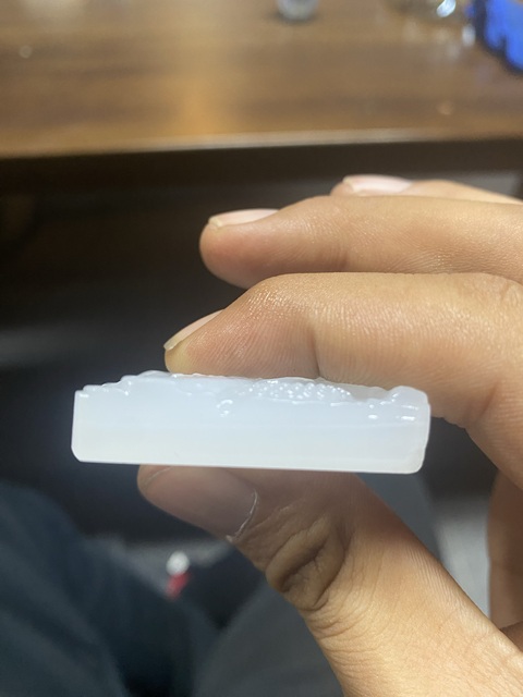 古玩玉器阿富汗玉雕“關(guān)公牌”真品鑒賞圖