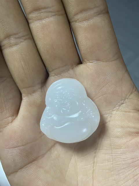 古玩玉器方解石玉佛公真品鑒賞圖