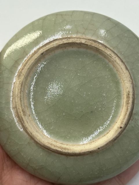 古玩陶瓷綠哥釉水洗真品鑒賞圖