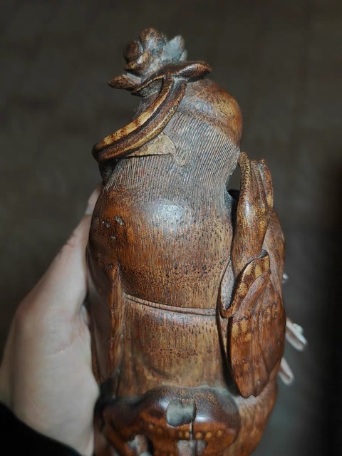 古玩雜項竹雕人物擺件真品鑒賞圖