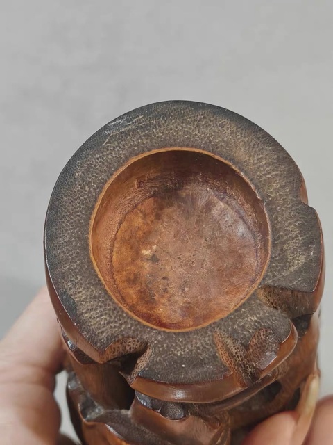 古玩雜項竹雕人物擺件真品鑒賞圖