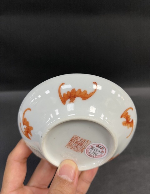 古玩陶瓷粉彩壽字紋盤(pán)真品鑒賞圖