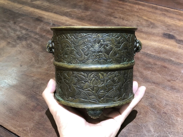 古玩銅器爐子真品鑒賞圖