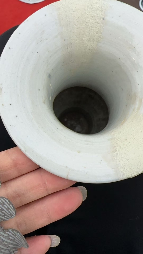 古玩陶瓷霽藍釉描金鳳尾尊真品鑒賞圖