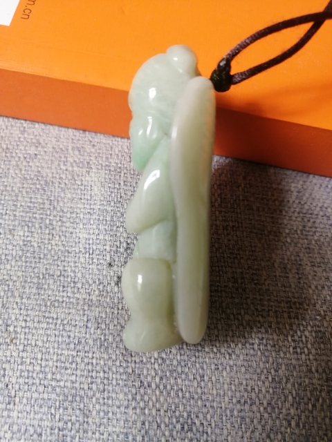 古玩玉器翡翠童子真品鑒賞圖