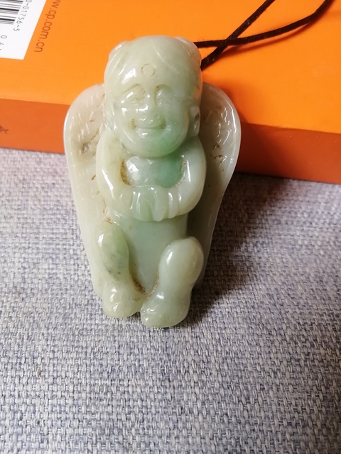 古玩玉器翡翠童子真品鑒賞圖