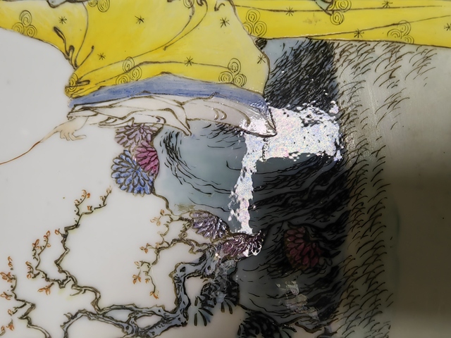 古玩陶瓷民國(guó)·粉彩人物故事紋瓷板 真品鑒賞圖