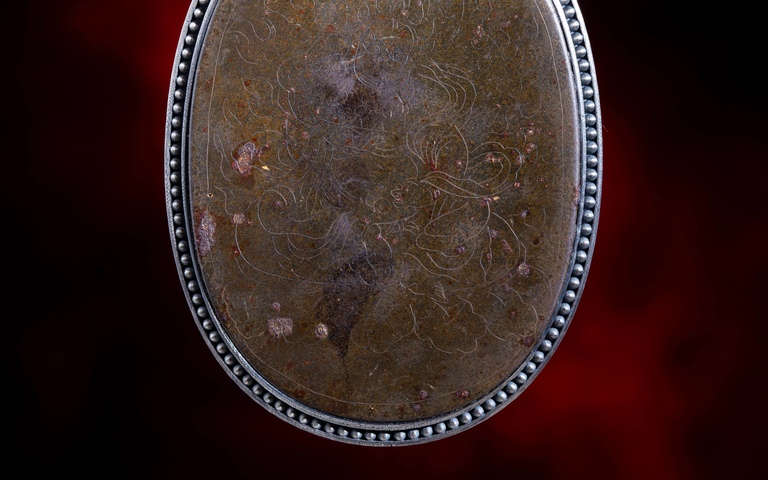 古玩銅器銅陰刻菩薩真品鑒賞圖