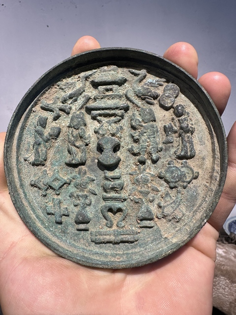 古玩銅器銅鏡真品鑒賞圖