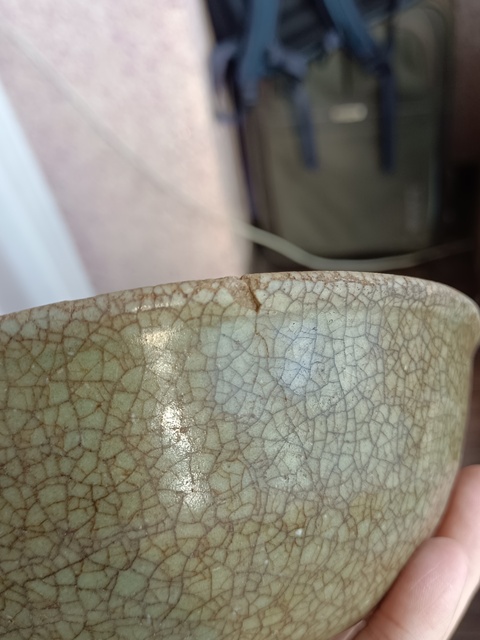 古玩陶瓷龍泉青瓷哥釉碗真品鑒賞圖