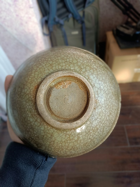 古玩陶瓷龍泉青瓷哥釉碗真品鑒賞圖