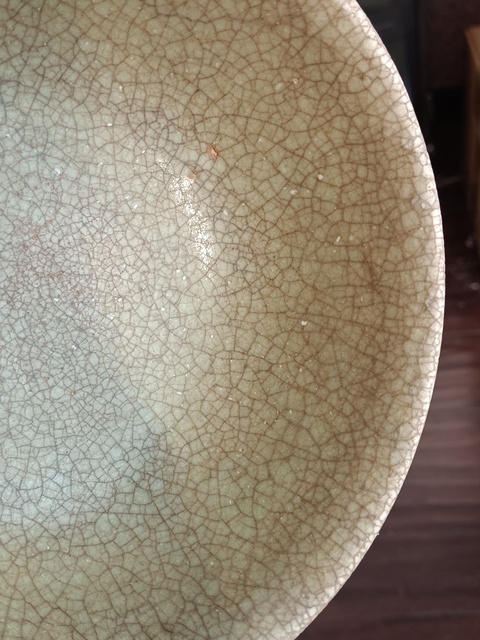 古玩陶瓷龍泉青瓷哥釉碗真品鑒賞圖